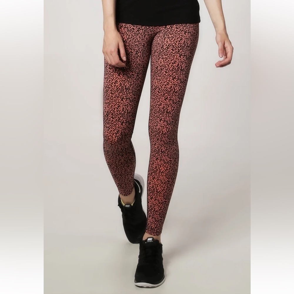 Nike Black and Orange Leggings